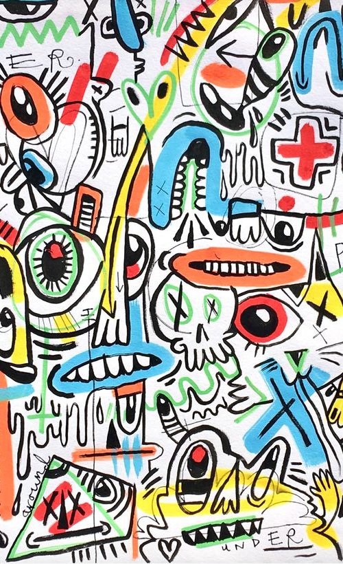 Vitality - Original Drawing - FREE UK Shipping by Luke Crump