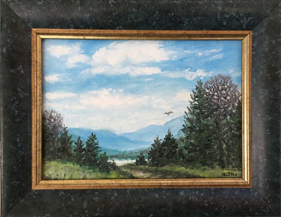 Mountain Mini # 12 by K. McDermott - 5X7 oil (SOLD)