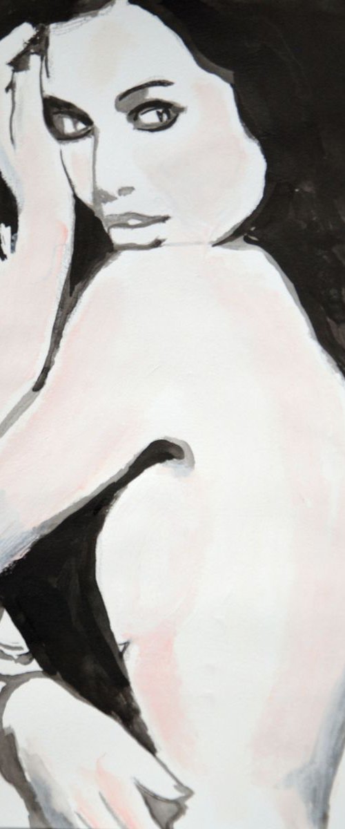 Black haired woman by Alexandra Djokic