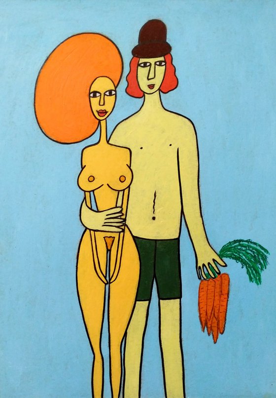 Couple with carrots