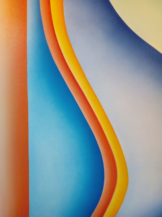 Abstract blue and orange
