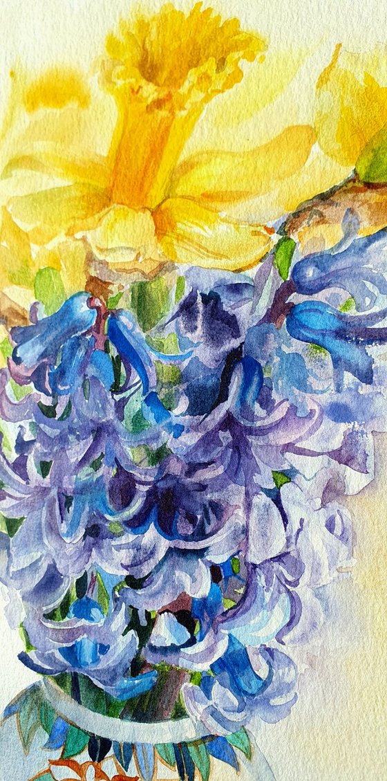 Spring Harmony Daffodils and Hyacinths