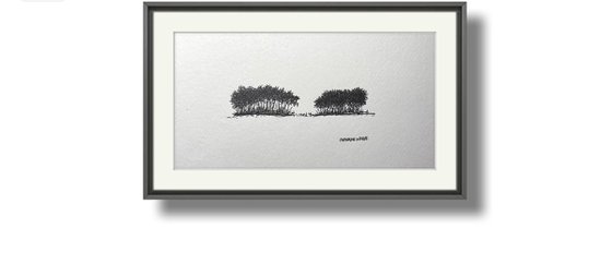 Trees in Pen and Ink - Norfolk Landscape English Countryside