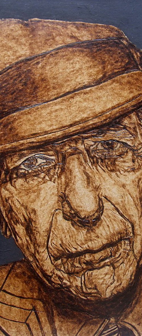 Leonard Cohen by MILIS Pyrography