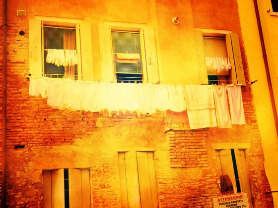 Venice sister town Chioggia in Italy - 60x80x4cm print on canvas 00805m2 READY to HANG