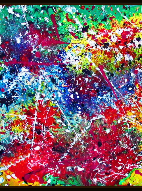 FIREWORK,  3D,  L,  framed by Tomaž Gorjanc - Tomo