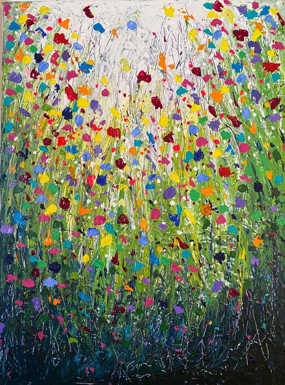 Abstract wild flower meadow