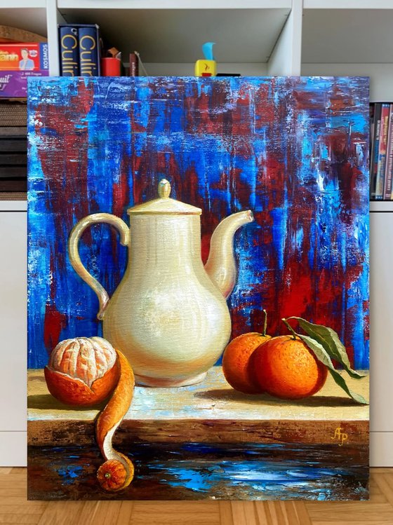 Still life with a white jug