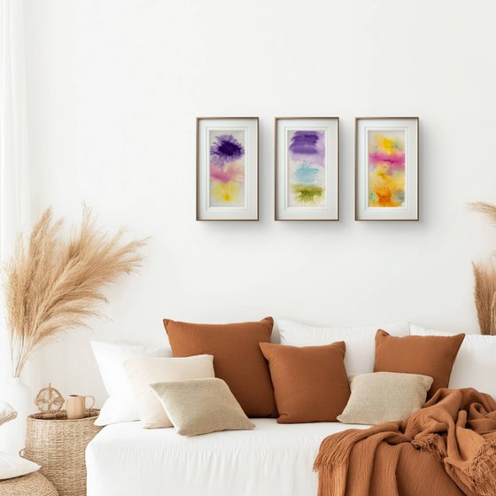 Abstract Yellow Purple Clouds