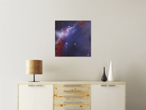 'Transcendence' - finger-painted acrylic Space art