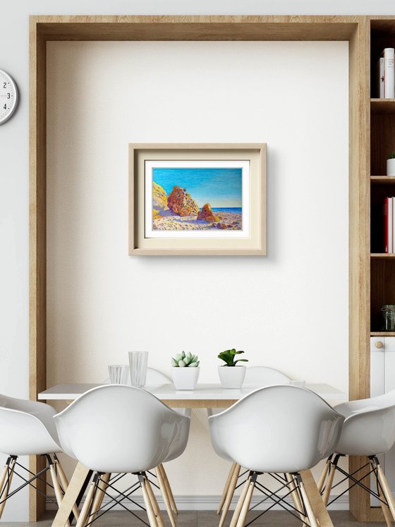 Coastal Light: Sunlit Evening Cliffs