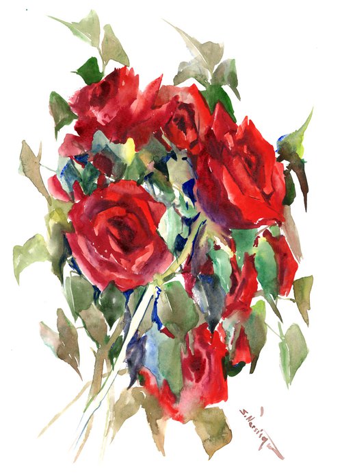 Red Roses by Suren Nersisyan