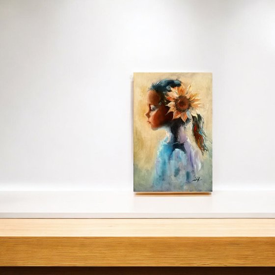 Girl with a Sunflower
