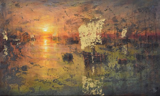 " Harbor of destroyed dreams - Hidden Wounds " (W 100 x H 60 cm) SPECIAL PRICE!!!