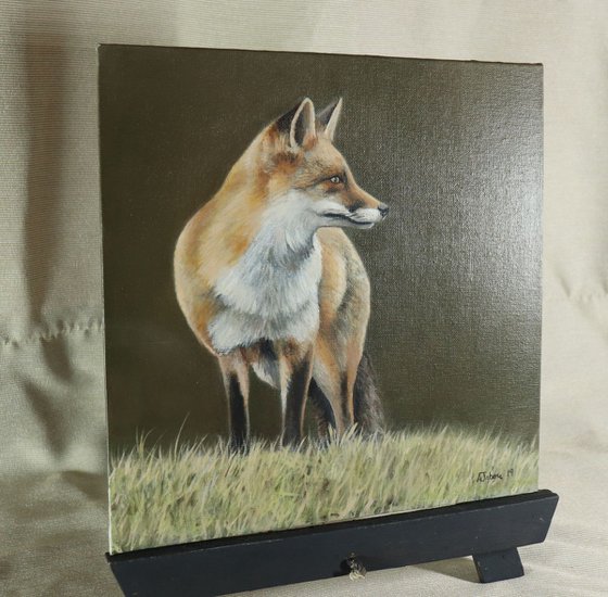 King of Foxes,  Fox Painting, Animal Artwork Framed and Ready to Hang