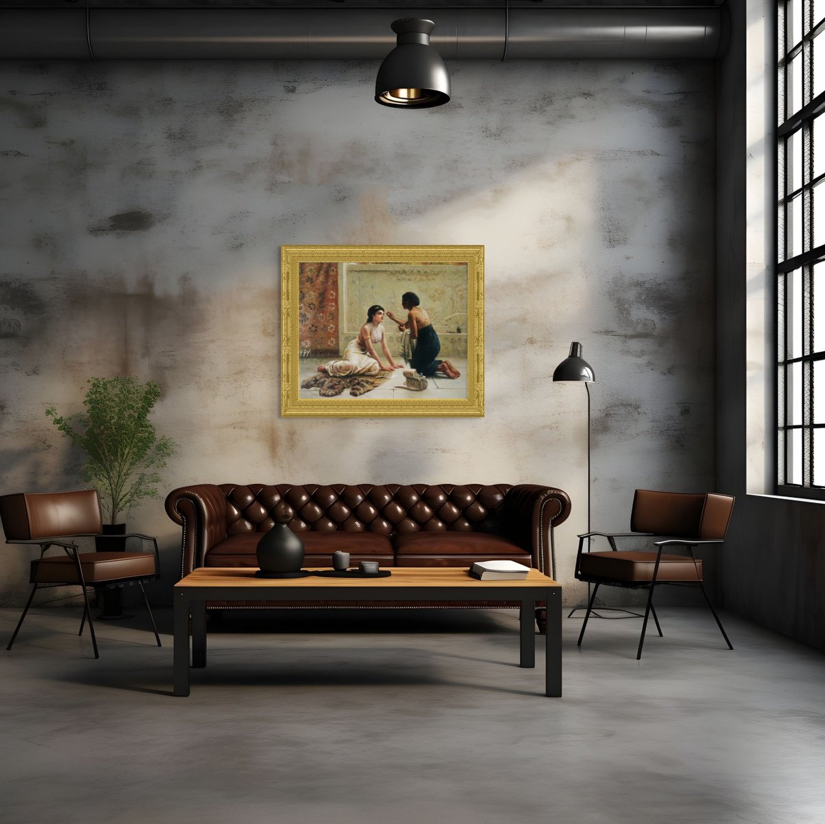 Portrait Oil Painting By Gouyette Jean-Michel, 20 X 24, Oriental Lady, Original Artwork