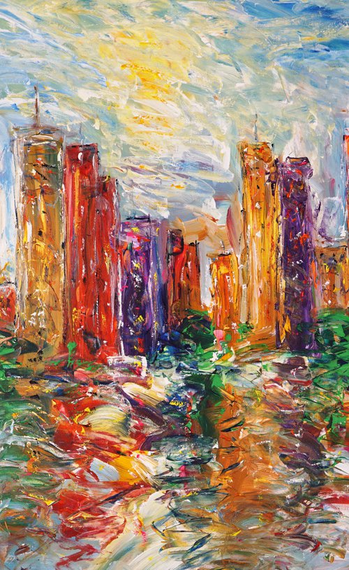 City Skyline D 3 by Peter Nottrott