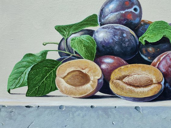 Still life -  plums