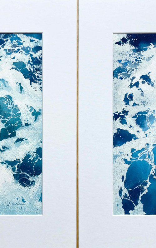 Sea Foam (Diptych) by Svetlana Kilian