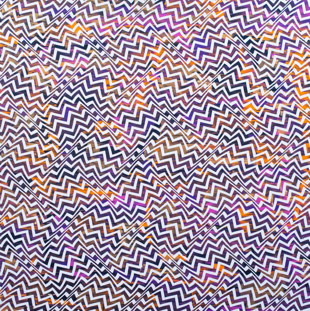 Geometric Abstract Acrylic Painting By Sean Christopher Ward, 24 X 24", Fictional Reality, Original Artwork