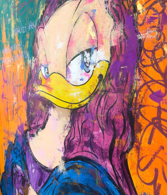 Mona Duck portrait by scrooge da vinci