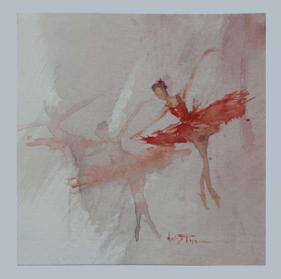 Ballet Dancers (Mini Painting)