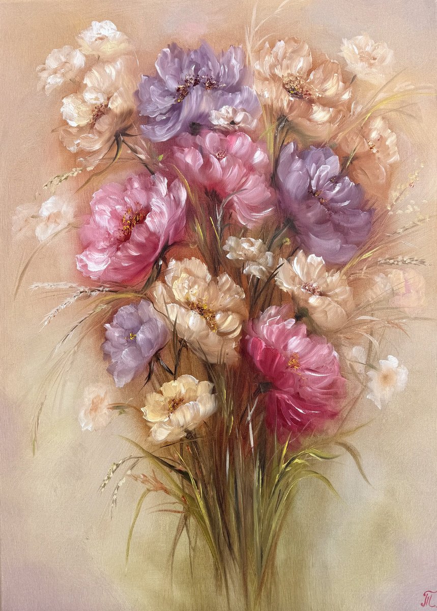 Floral Light - Series Romantic Bouquet By Tanja Frost, 20 X 28, Artwork For Sale On Artfinder
