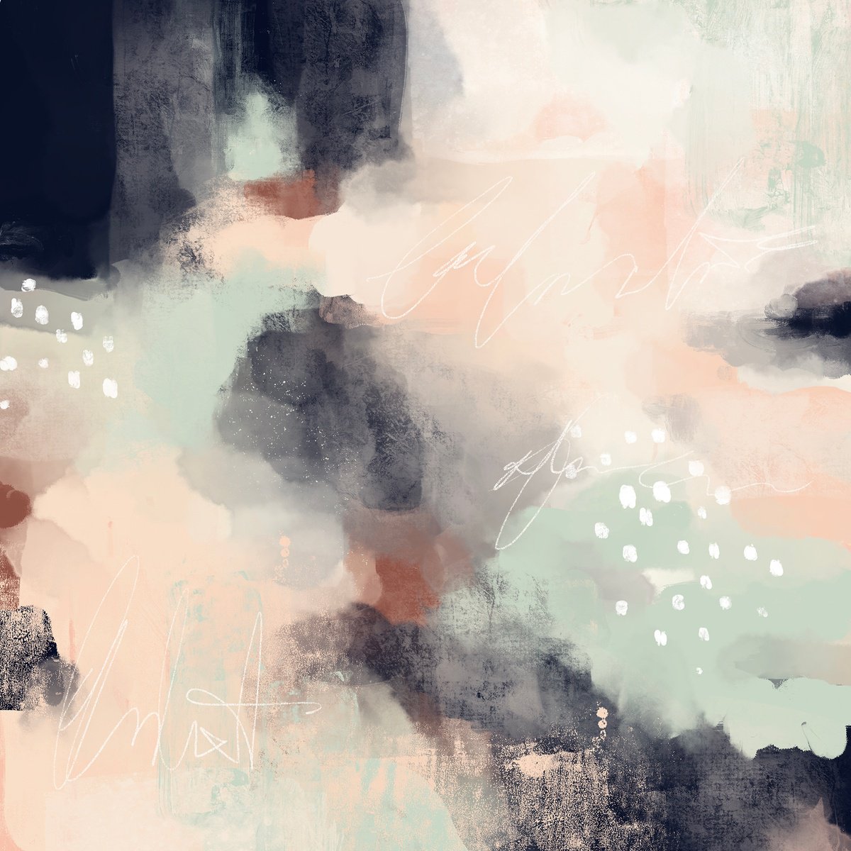 Organic Abstract Giclee Print By Melinda Macdonald, 30 X 30", Words Are Not Enough, Original Artwork