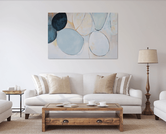 Blue and Neutral Artwork