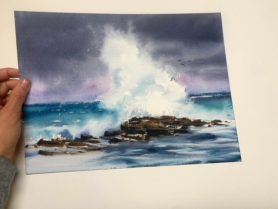 Waves and rocks #3