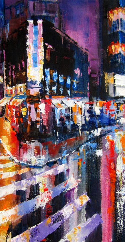 Night city after rain by Aleksandr Neliubin