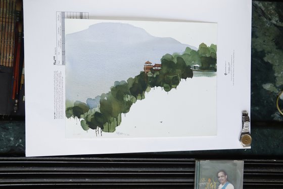 Himalayan cliff, house with view