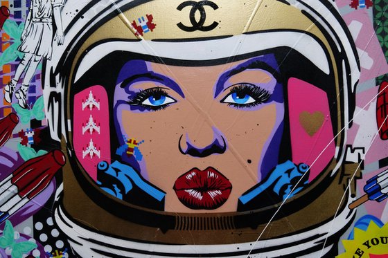 Cadet Monroe 120cm x 150cm Space Cadet Textured Urban Pop Art