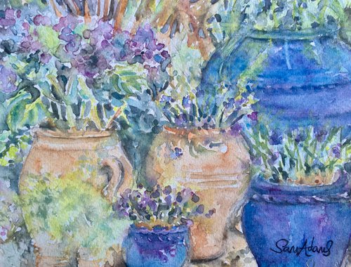 Spanish and Italian flower pots by Samantha Adams