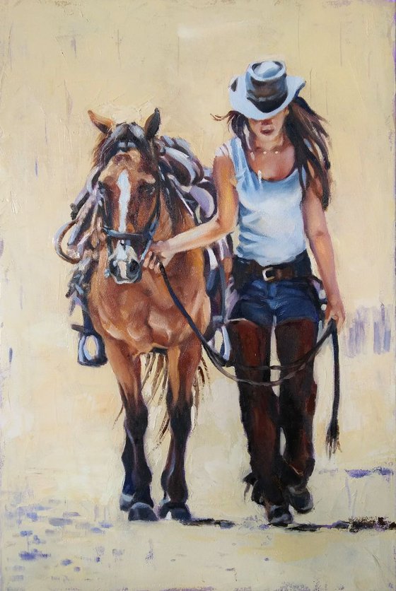 Girl with a horse