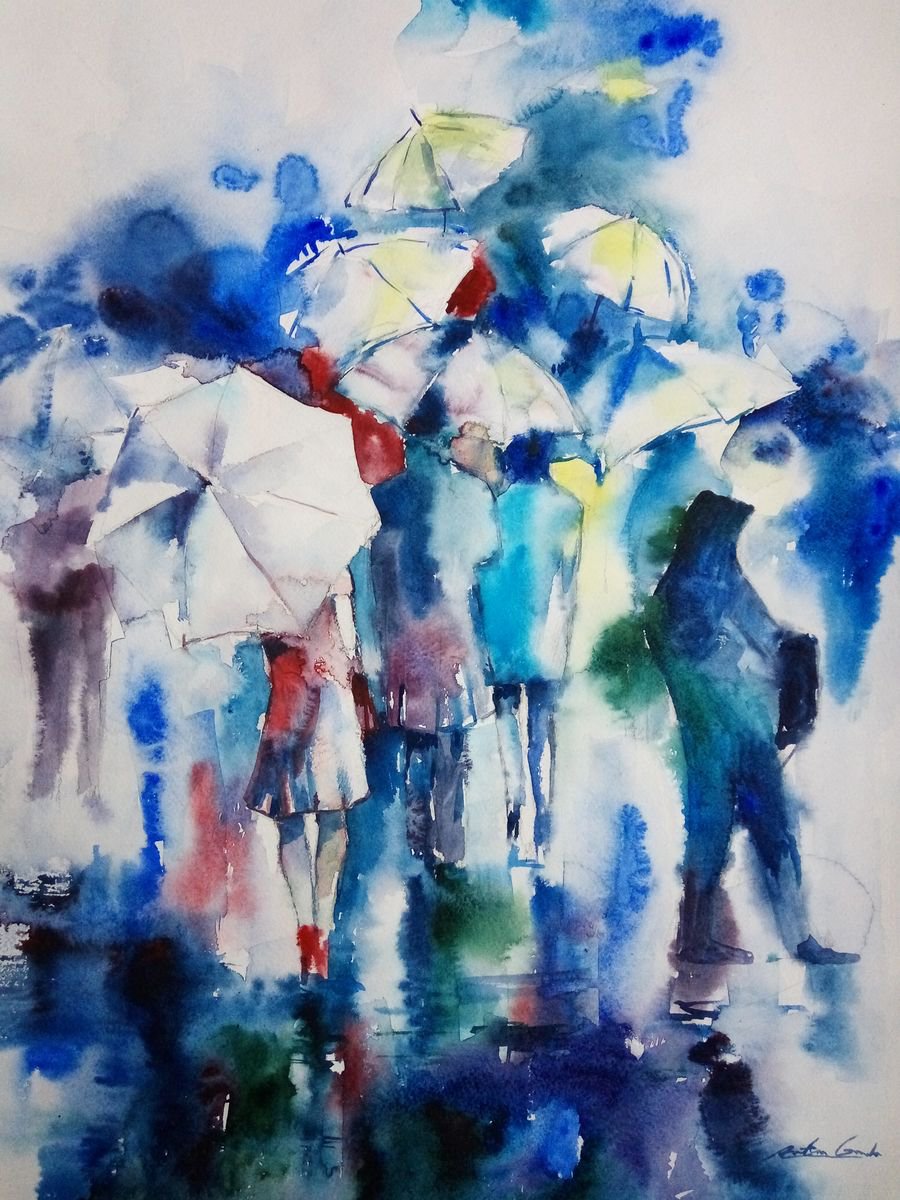 Rainy day, 59.4x 42cm (23.3 х 16.5 inch) (2017) by Artem Grunyka