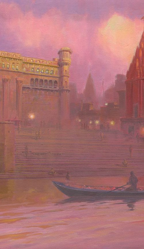 Sunrise On The Ganges by Mark Harrison