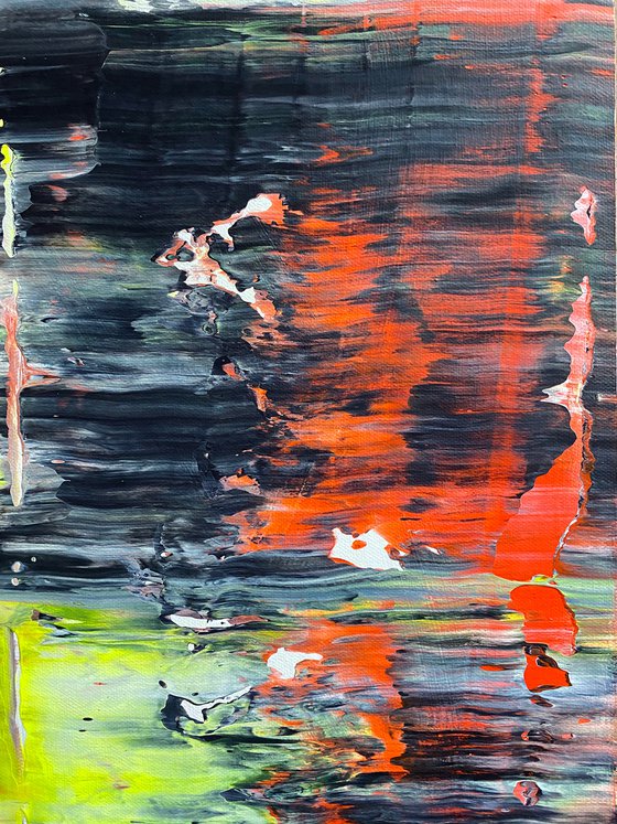 "Mystify Me" - Original PMS Abstract Acrylic Painting On Canvas - 28" x 16"
