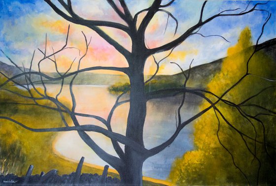 Rydal tree, Original painting, Ready to hang by WanidaEm