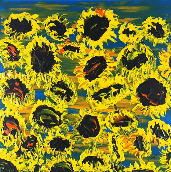 Blooming sunflowers 5