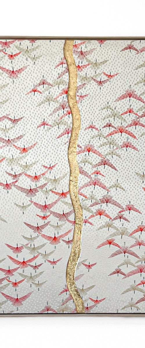 Cranes Kintsugi (Similar work can be created) by Lena Okamoto