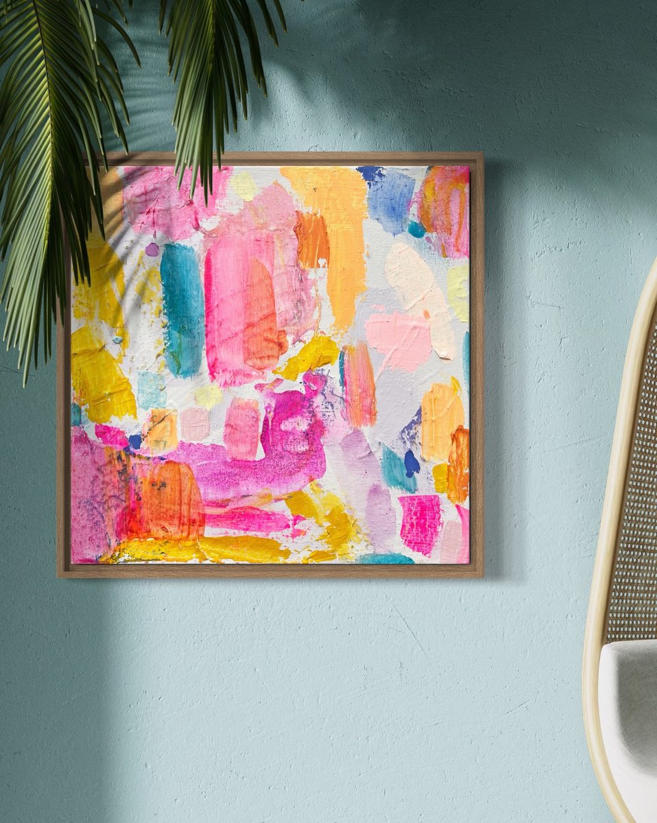 Kathryn Sillince | Original  Acrylic Painting | 'Loving You Is Fun V' | 35 X 35Cm | Artwork For Sale On Artfinder