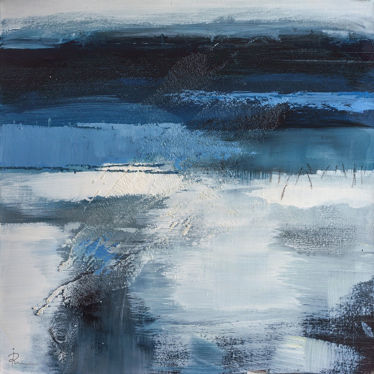  Blue Edge By Ira Ivanova, 18 X 18, Artwork For Sale On Artfinder