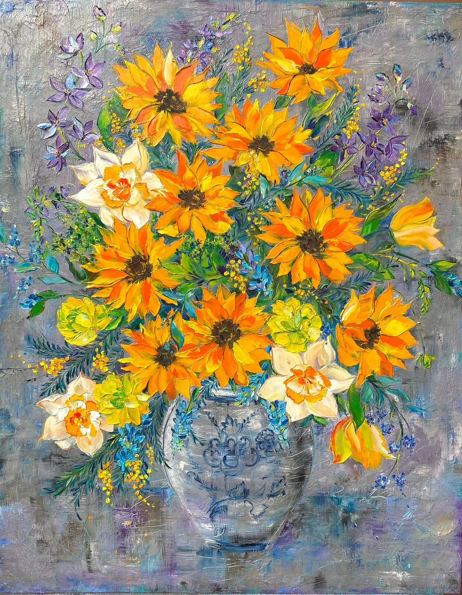 Fabulous sunflowers by Oleksandra Ievseieva