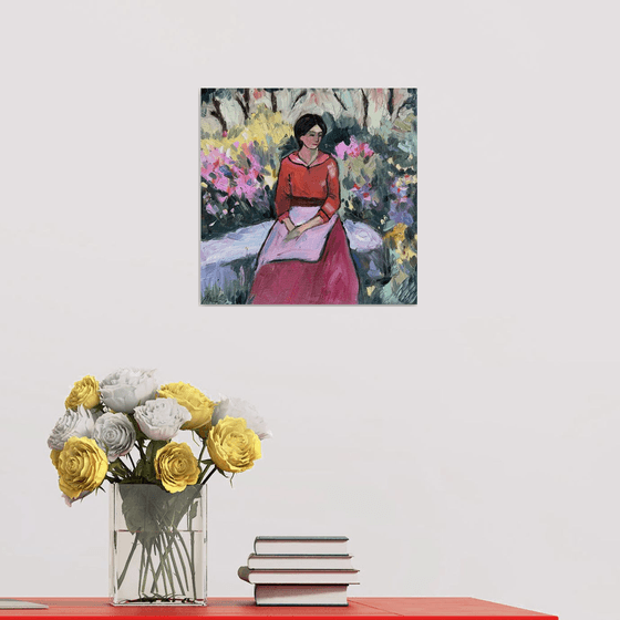 Woman in the Flower Garden