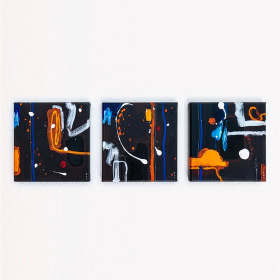 Abstract 3 Set (8"x8")