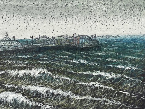 Stormy Seas at Brighton Pier