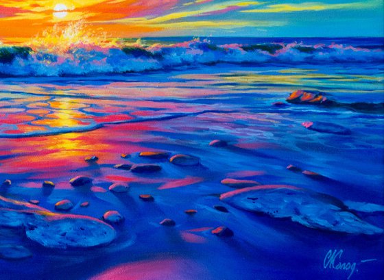 Waves at Sunset