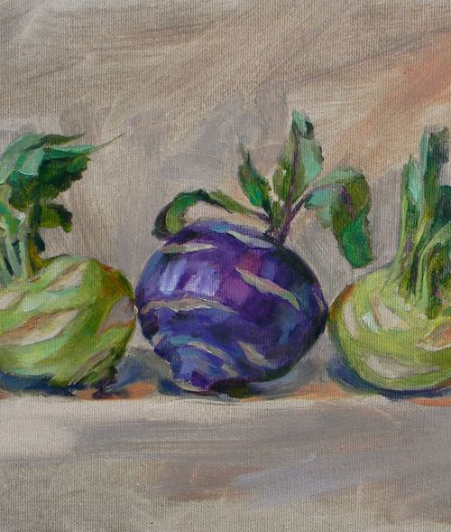 Five kohlrabi by Liudmyla Chemodanova