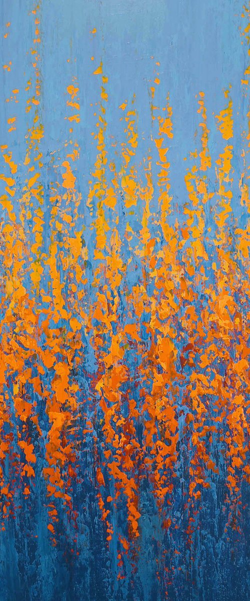 Blue and Orange - Color Field by Suzanne Vaughan